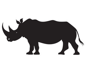 Rhino cartoon coloring page, Outline rhino, Silhouette line art rhino
