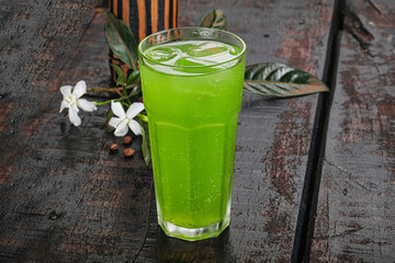 Tasty Mint lemonade with ice