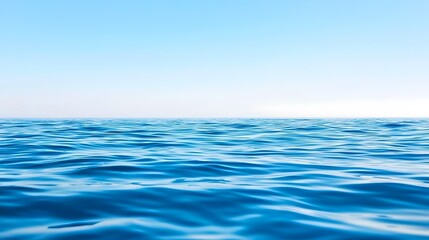 Fototapeta premium Tranquil Seaside Serenity - Open Horizon with Rhythmic Waves and Refreshing Breeze Evoking Meditative Calm and the Invigorating Scent of the Sea