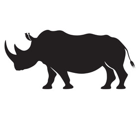 Rhino cartoon coloring page, Outline rhino, Silhouette line art rhino