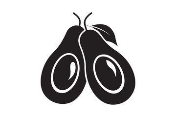 Download Avocado Silhouette Vector