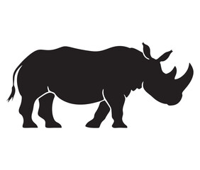 Rhino cartoon coloring page, Outline rhino, Silhouette line art rhino