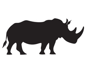 Rhino cartoon coloring page, Outline rhino, Silhouette line art rhino