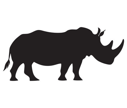 recommend clip art: Rhino cartoon coloring page, Outline rhino, Silhouette line art rhino