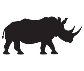 Rhino cartoon coloring page, Outline rhino, Silhouette line art rhino