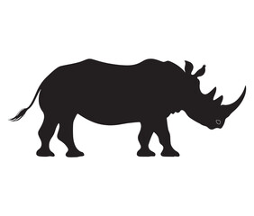 Rhino cartoon coloring page, Outline rhino, Silhouette line art rhino