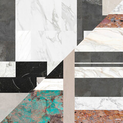 Background mosaic patchwork pattern for digital use, mixed of natural stones and digital images.