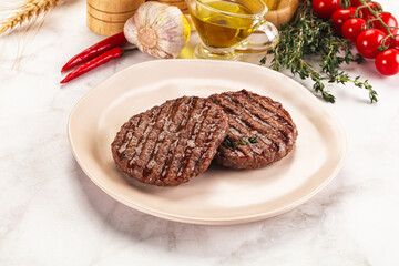 Grilled beef cutlet for burger