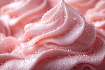 Fototapeta premium Delicious vanilla ice cream close-up macro photography. Soft focus.