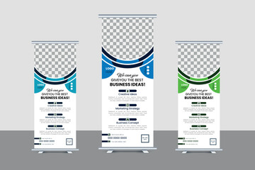 Corporate Rollup banner presentation design Template