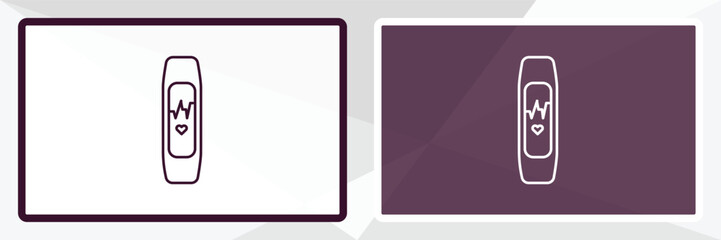 training watch outline icon. Linear vector from gym concept. Thin line white and black training watch icon isolated on white and dark background