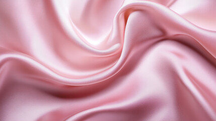 Obraz premium Textured silk satin fabric in pink, ideal for backgrounds. Selective focus enhances the fabric's details.