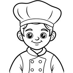 cute chef boy illustration