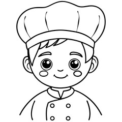 cute chef boy illustration