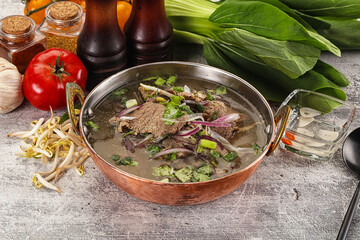 Vietnamese cuisine - Pho Bo soup with beef