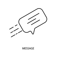 message concept line icon. Simple element illustration. message concept outline symbol design.
