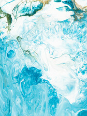 Abstract blue wave,creative hand painted background, abstract ocean, acrylic painting on canvas.