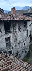 Very old ghosty buildings in Italy, Calliano, June 23, 2024.