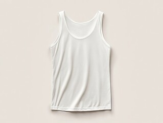A white tank top on a beige background