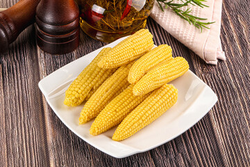 Canned baby mini corn cob