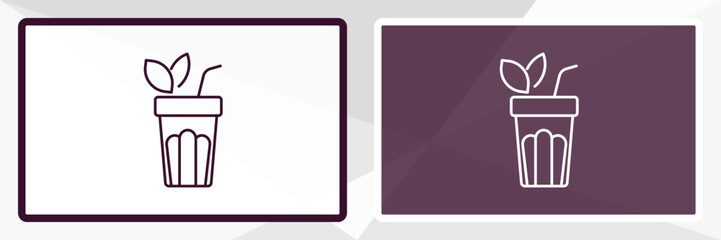 fresh smoothie  outline icon. Linear vector from food concept. Thin line white and black fresh smoothie  icon isolated on white and dark background