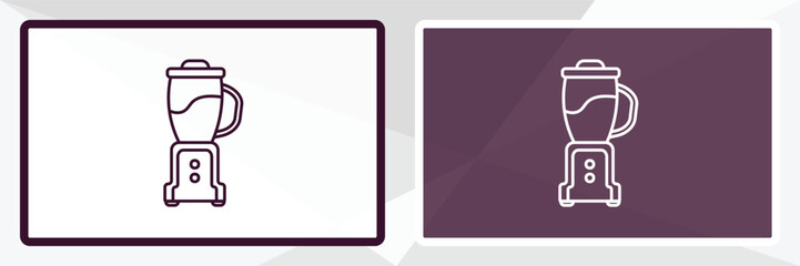 blend  outline icon. Linear vector from food concept. Thin line white and black blend  icon isolated on white and dark background