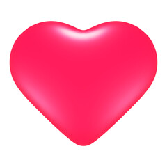 3d vector glossy pink heart