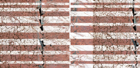 Mosaic ornament overlay on flower silhouettes.