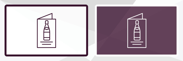drinks menu  outline icon. Linear vector from food concept. Thin line white and black drinks menu  icon isolated on white and dark background