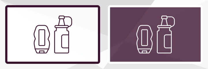 condiment  outline icon. Linear vector from food concept. Thin line white and black condiment  icon isolated on white and dark background