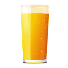 A vibrant and detailed vector of a refreshing glass of juice, ideal for menus, cafe logos, or promotional designs. Fully editable for versatile project use