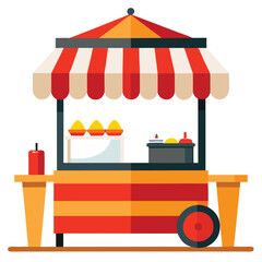 illustration of a Street Food Stall