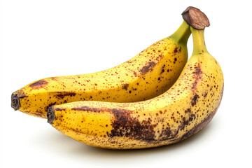 Ripe bananas isolated on white background