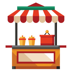 illustration of a Street Food Stall