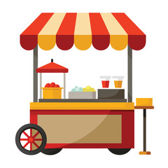 illustration of a Street Food Stall