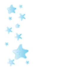 Starfish decoration. Glowing blue starfish summer decoration