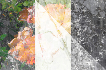 Beautiful patchwork pattern. Mixed of white, grey and dark grey marbles.