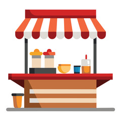 illustration of a Street Food Stall