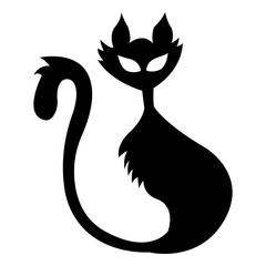 black cat silhouette halloween