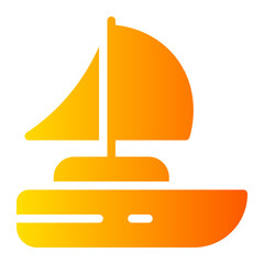 yacht gradient icon