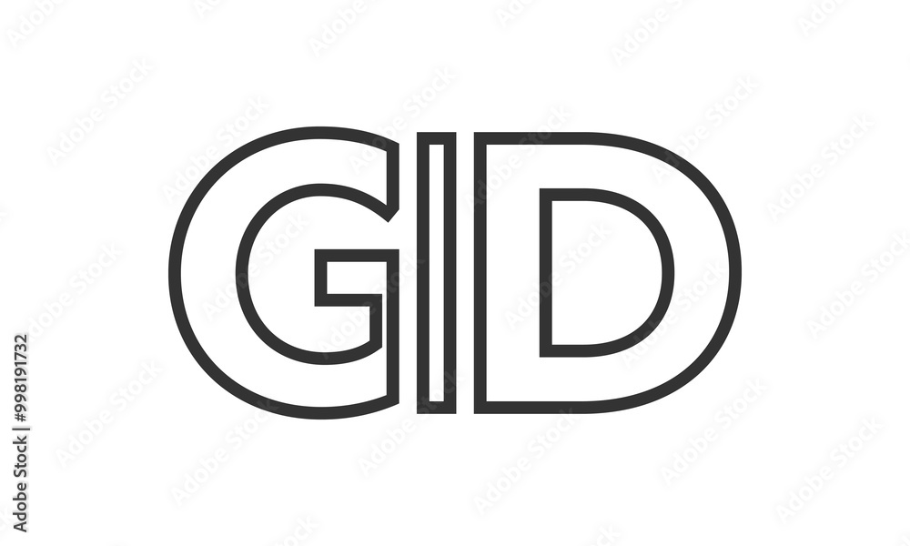 Fototapete gid logo design template with strong and modern bold text. initial based vector logotype featuring s