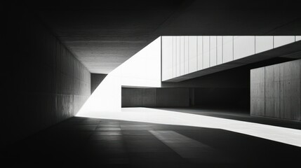 Obraz premium Concrete Architecture with Light and Shadow