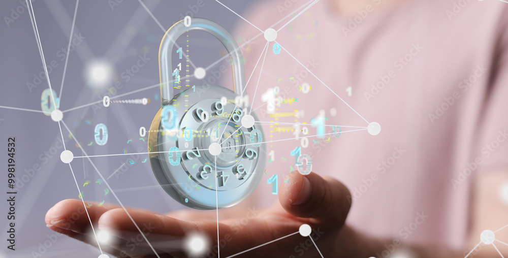 Poster certified guarantee approval or secure access system concept,