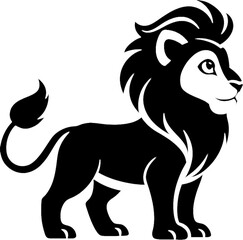 Fototapeta premium Creative Black Lion Art for Printables. 