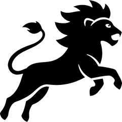 Fototapeta premium Unique Black Lion Illustration for T-Shirt Designs. 