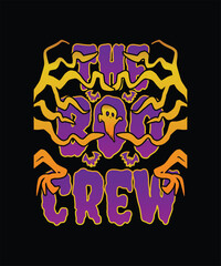The Boo Crew Halloween T-shirt Vector Graphics Design