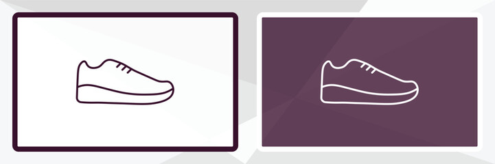 footwear outline icon. Linear vector from fashion concept. Thin line white and black footwear icon isolated on white and dark background