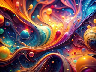 Vibrant Abstract 4K Background Video with Fluid Shapes and Colorful Patterns for Creative Projects