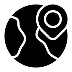 travel glyph icon