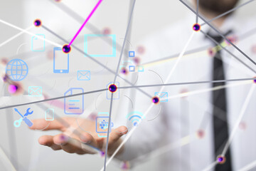 Technology background. Big data concept. Binary  - 3d
